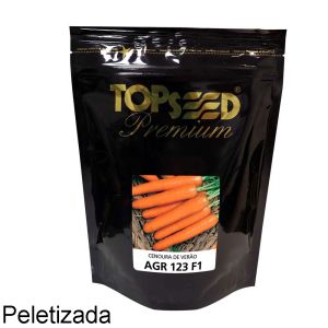 Sementes De Cenoura De Verão Híbrida Agr 123 F1 Peletizada Topseed Premium - 100mx