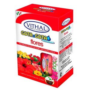 Fertilizante Líquido Gota A Gota Para Flores Vithal - 6 Ampolas